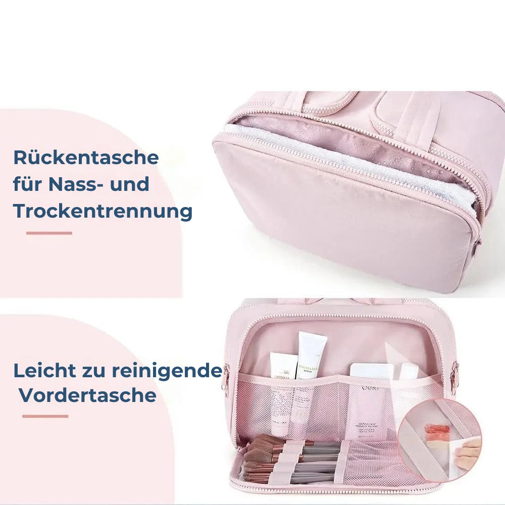 Toilettaske til kvinder med flere rum. Ideel til opbevaring af kosmetik og skønhed.