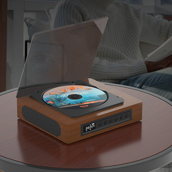 Kompakt retro musikafspiller med CD, Bluetooth 5.0 og FM-radio. Ideel til alle dine lydbehov, også med Type-C.