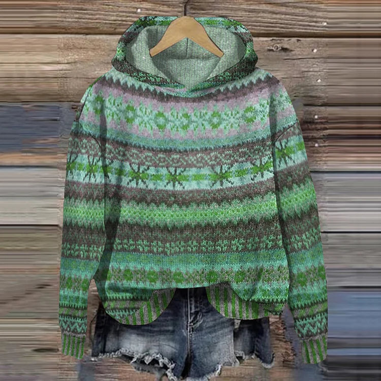 Elegant retro sweater til kvinder, perfekt til vinter. Blød og stilfuld trøje for afslappet mode.