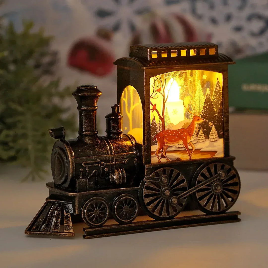 Elegant vintagelampe i messing med LED. Batteridrevet bordlampe, perfekt gaveidé til stemningsfyldt indretning.