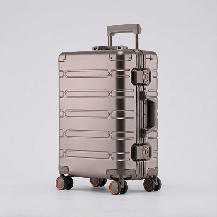 Robust kuffert med 360° spinnerhjul fra GlidePro, designet for lang holdbarhed på rejser.