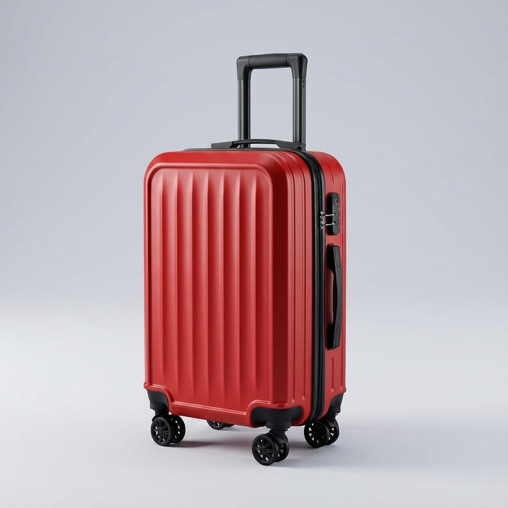 Robust Traveon kuffert med et moderne, riflet design. Ideel som bagage for problemfri rejseoplevelser.