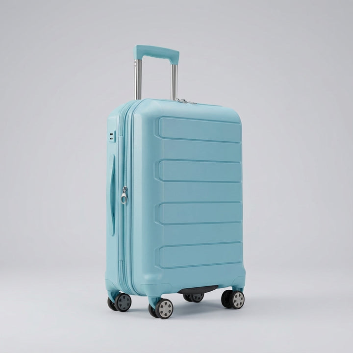 Smart hardcase spinnerkuffert med udvidelse, designet for optimal bagageplads og mobilitet.