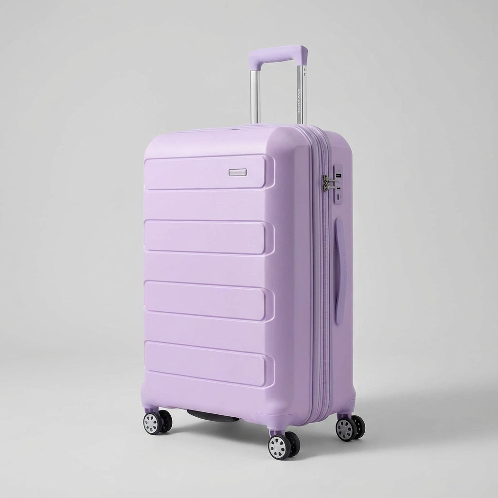 Robust udvidelig hardcase rejsetaske med spinnerhjul. En sikker og praktisk bagageløsning.