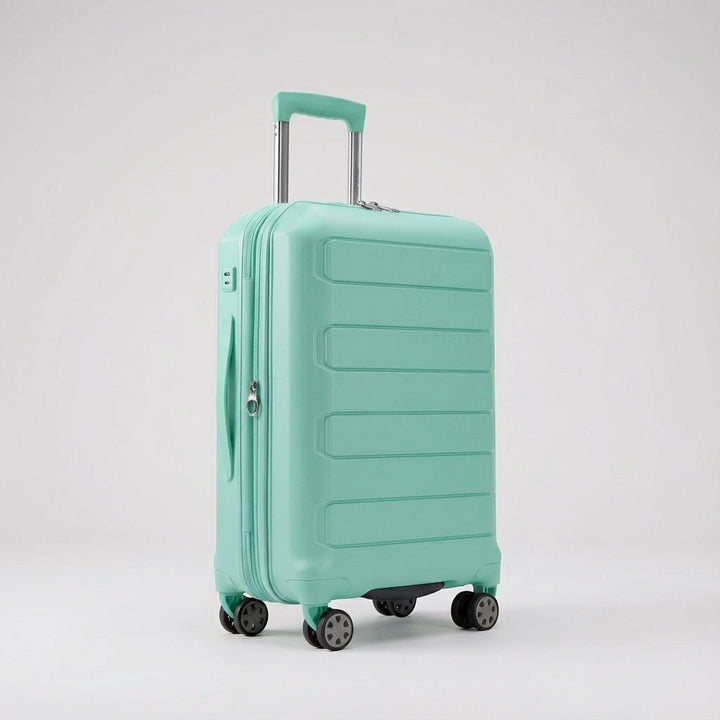Funktionel hardcase kuffert med spinnerhjul og udvidelse, ideel til enhver form for rejsebagage.