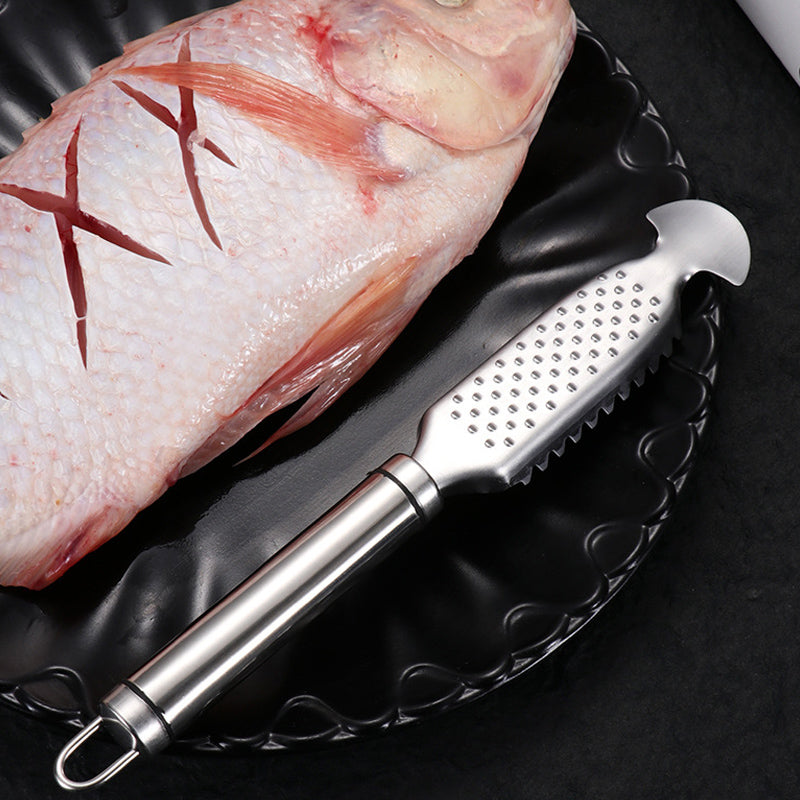 Rustfrit stål multiværktøj til køkkenet. Effektivt redskab til fisk, urter og citrus.