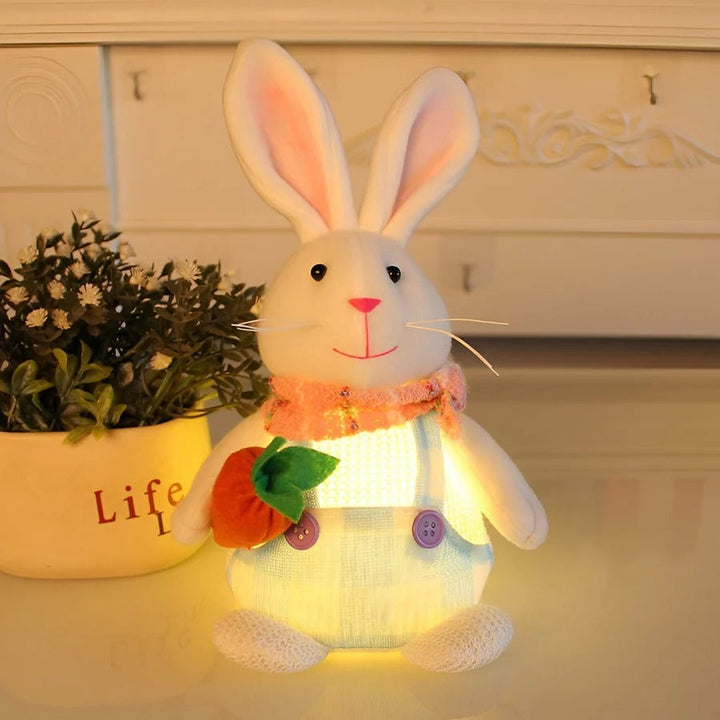 Sød LED-natlampe formet som en kanin, der giver blødt lys til børneværelset. Perfekt som børnelampe.