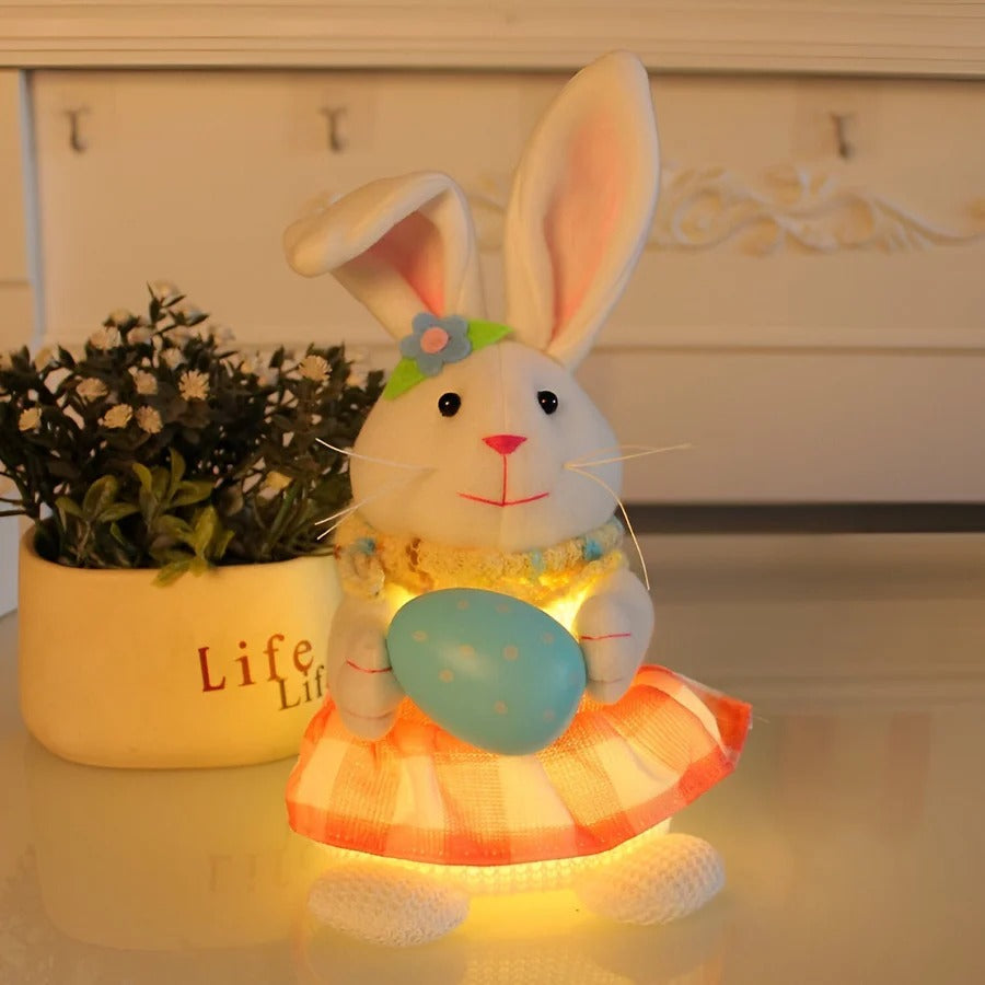 Dekorativ kanin LED-bordlampe med ledningsfri funktion. Giver hygge belysning i ethvert børneværelse.