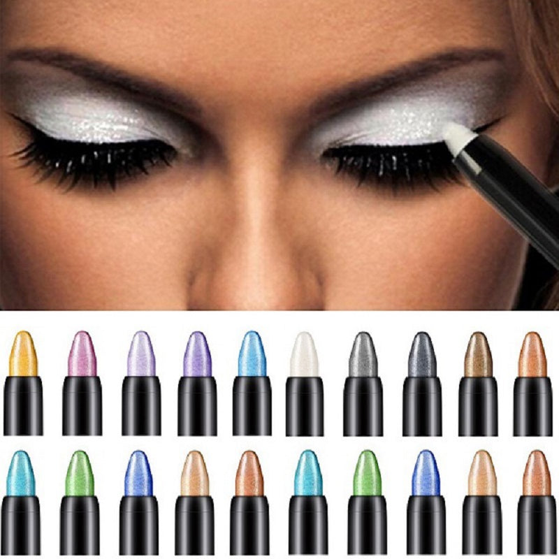 15 øjenskygge blyanter i flotte farver; skab et levende og unikt øjenmakeup-look til kvinder.
