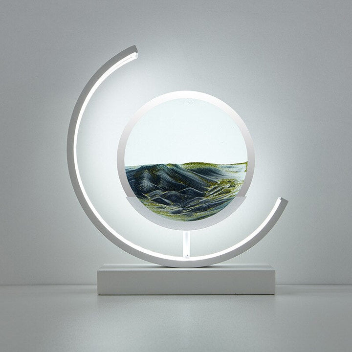 Afstressende LED sandbordlampe, perfekt for wellness og stilfuld dekorativ belysning.