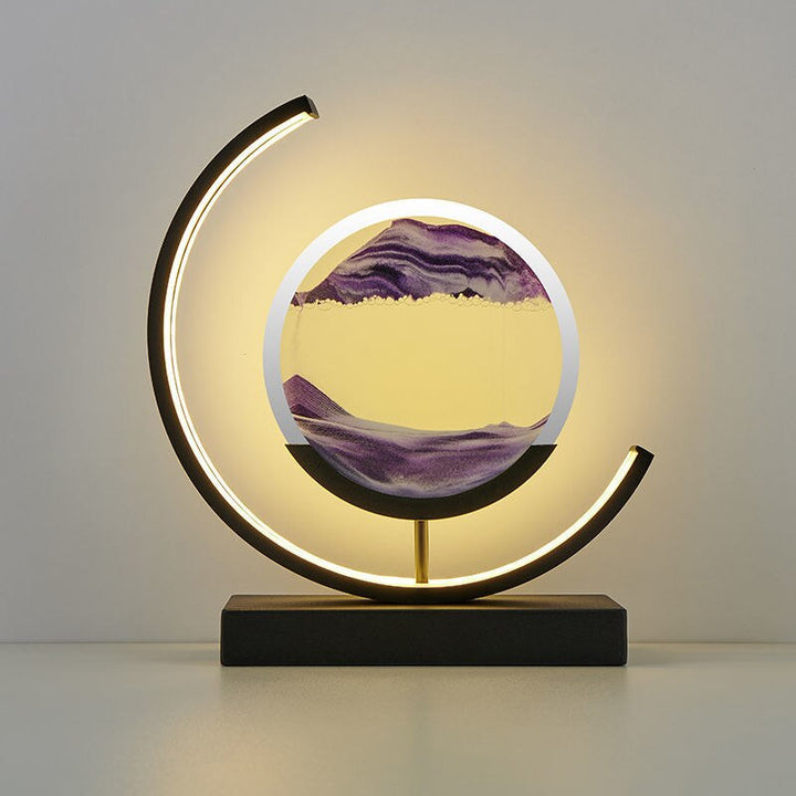 Unik sandbordlampe som dekorativ belysning, en stressreducerende gaveidé.