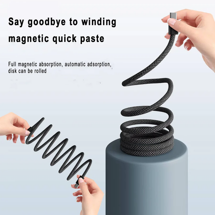 Slut med kabelrod! Selvoprulende magnetisk opladerkabel til organiseret mobiltilbehør.