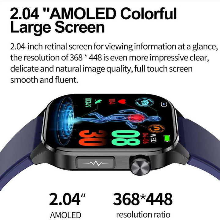 Smartwatch senior med SOS-funktion og sundhedssporing. Tryghed for ældre og familie.