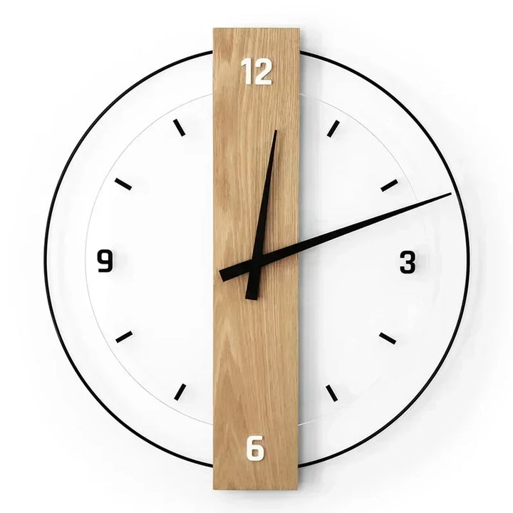 Elegant træ vægur fra SilentOak. Minimalistisk, stille og smukt design til væggen.