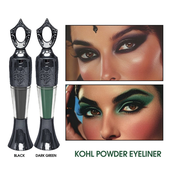 Kvinde bruger SilkShade eyeliner for et smudsafvisende og dramatisk makeup-look.