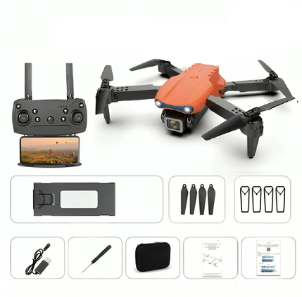 Detalje af SkyCapture 4K dronens dobbeltkamera, der leverer skarp højopløsning til professionel luftfotografering.