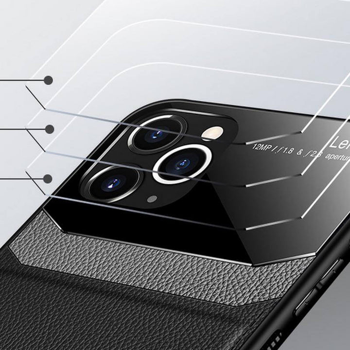 Sort iPhone etui med robust stødbeskyttelse. Slankt design og ridsefast overflade til din smartphone.