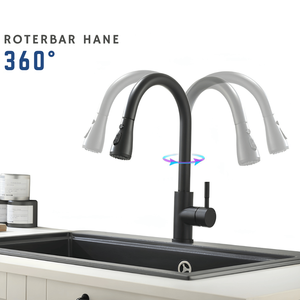 SmartFlow håndfrit køkkenarmatur med præcis sensor til moderne køkkenvask.