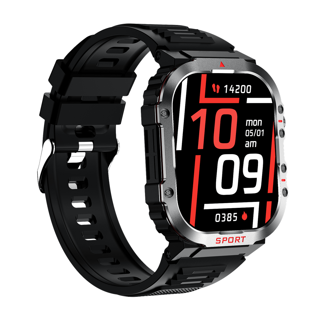 Moderne wearable sundhedsur. Sporer glukose, puls og blodtryk. Perfekt til daglig brug og sport.
