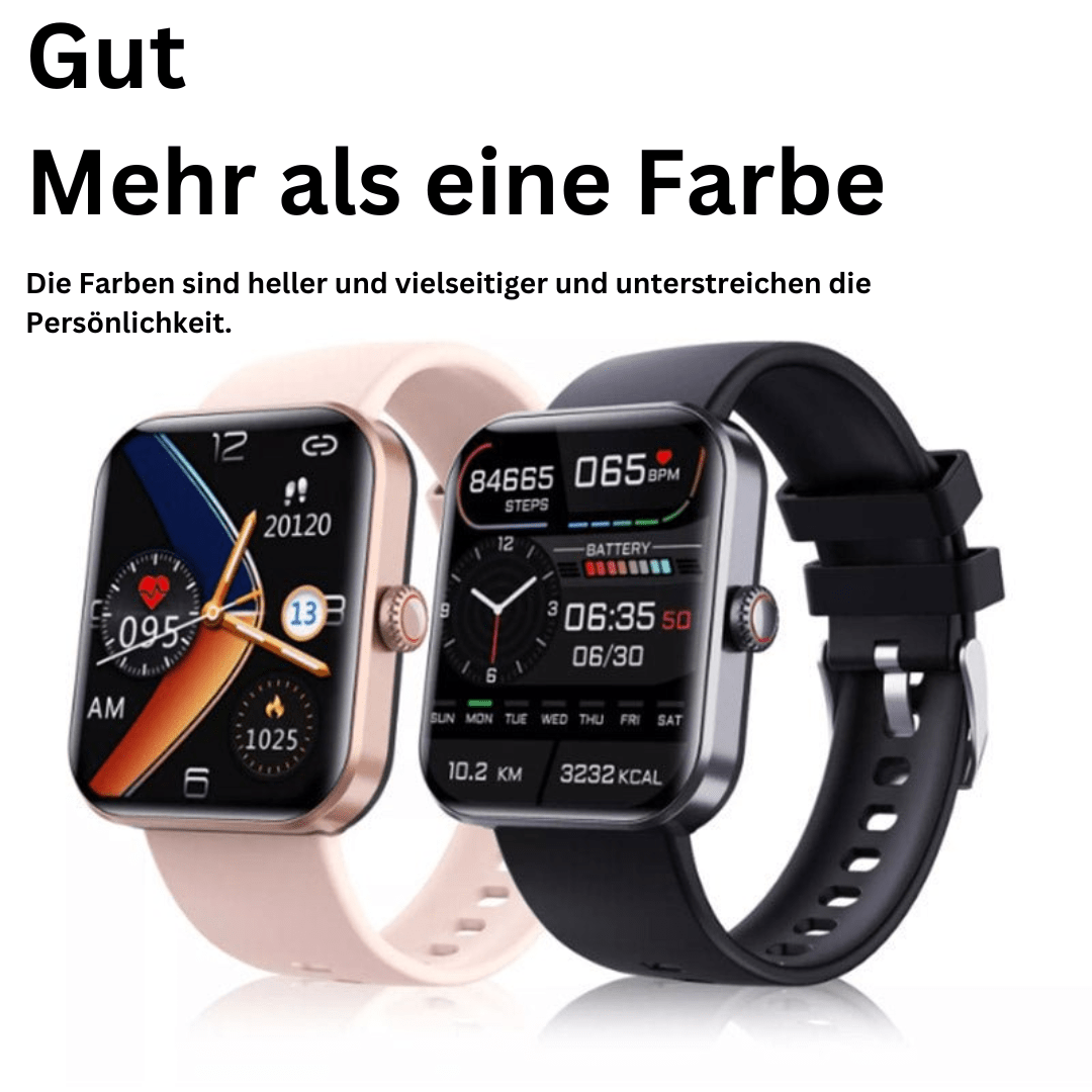 Nålefri blodsukkermåler smartwatch. Få styr på blodsukker, puls og blodtryk for bedre helbred.
