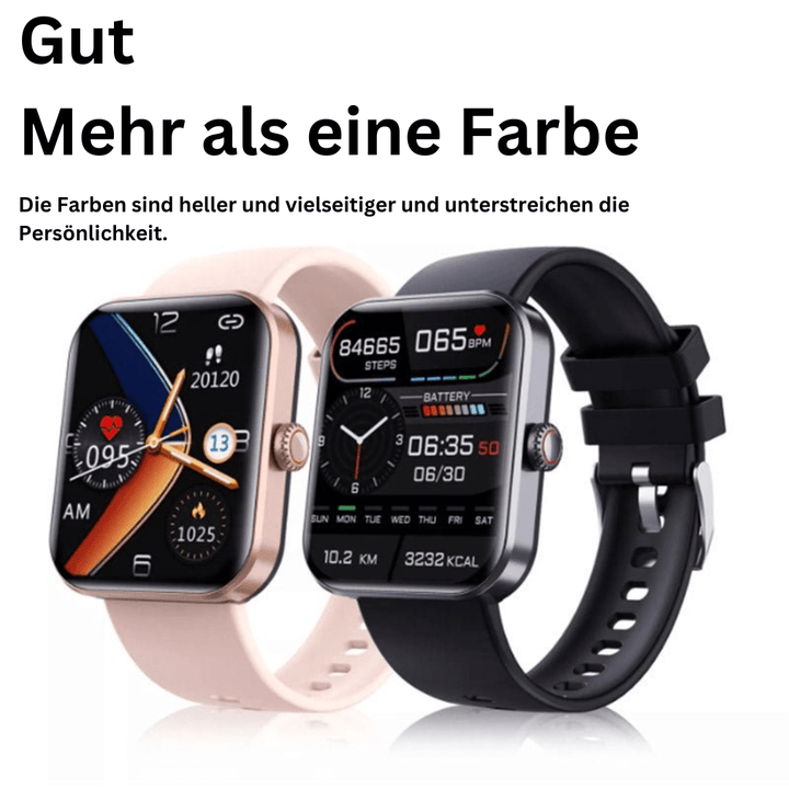 Nålefri blodsukkermåler smartwatch. Få styr på blodsukker, puls og blodtryk for bedre helbred.