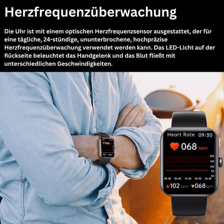 Forbedr din wellness med smartur. Smertefri blodsukkermåler, pulsmåler og søvnmonitor integreret.