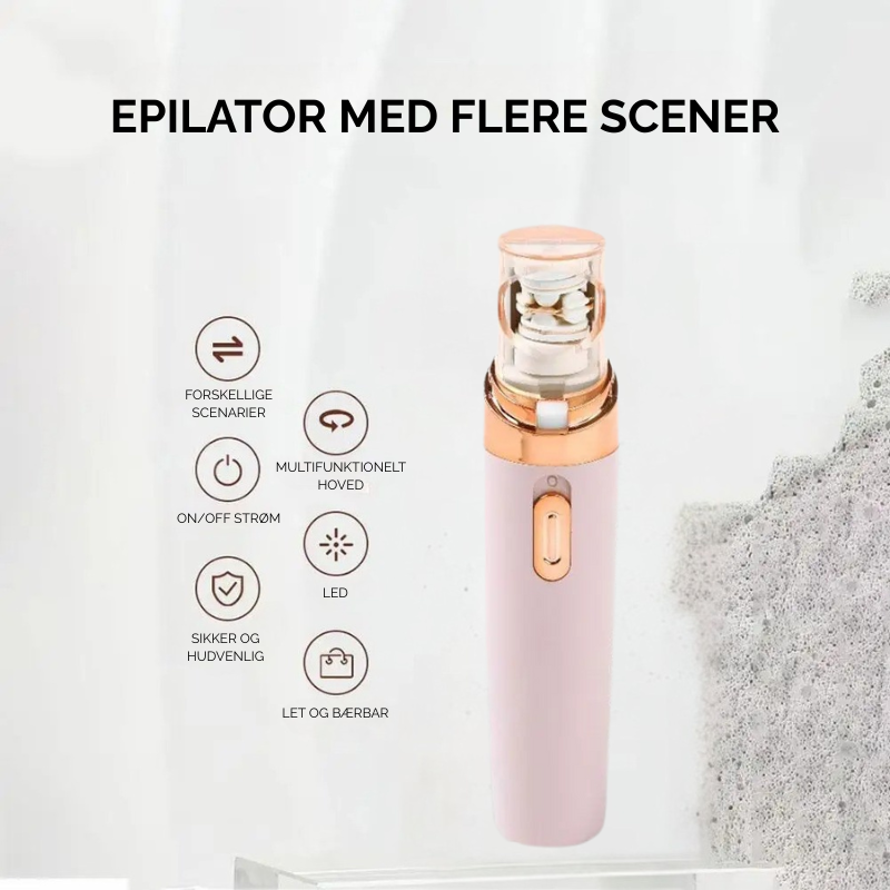 Smertefri ansigtsepilator til kvinder. Fjerner skånsomt uønsket ansigtshår, for perfekt glat hud.
