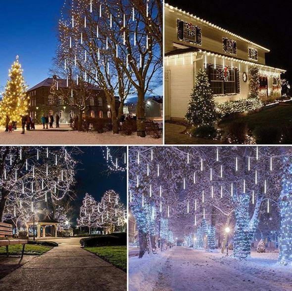 Magisk julebelysning: Snefaldslys girlander LED. Velegnet til udendørs vinterdekoration.