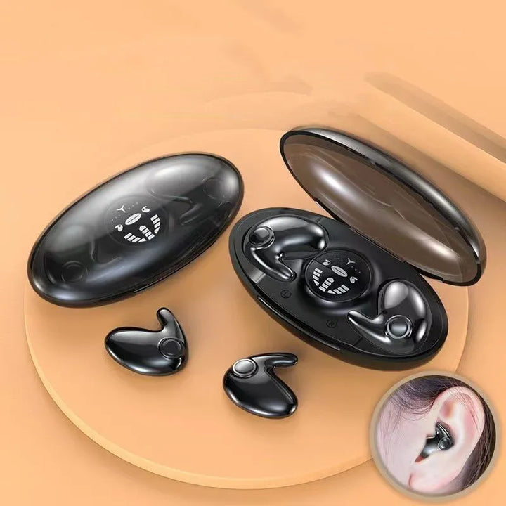 Ergonomiske SnoozePods trådløse søvnhøretelefoner. Perfekt pasform og støjblokering for rolig søvn.