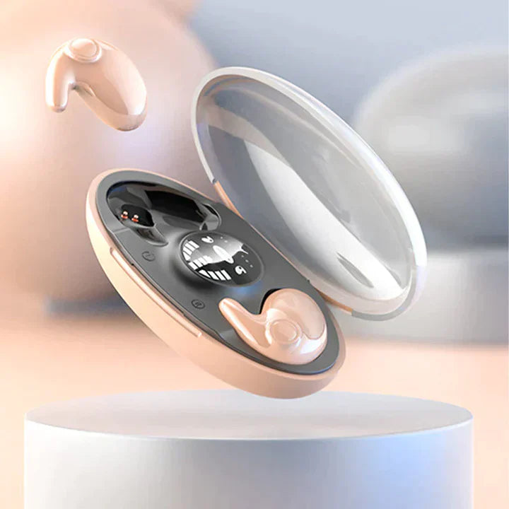 SnoozePods trådløse Bluetooth høretelefoner. Effektiv støjreduktion for dybere søvn og øget ro.