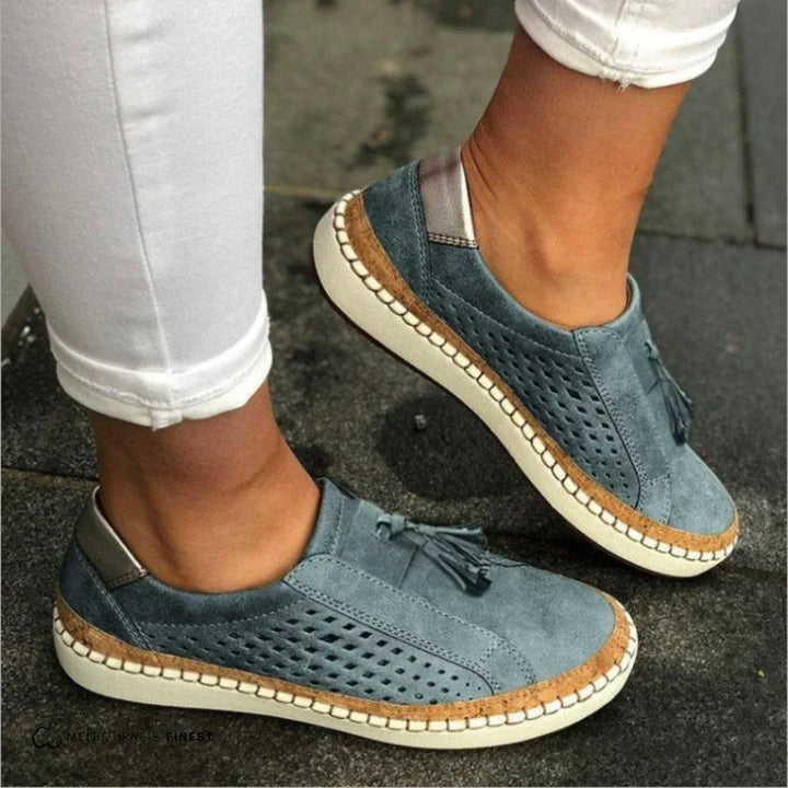 Dame sneakers i sort med komfortabel sål