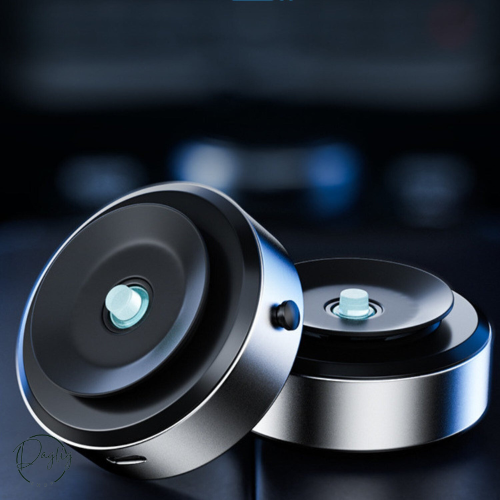 Stærk sort magnetisk telefonholder m. 360° drejelighed og sugekop. Holder din mobil stabil i bilen.