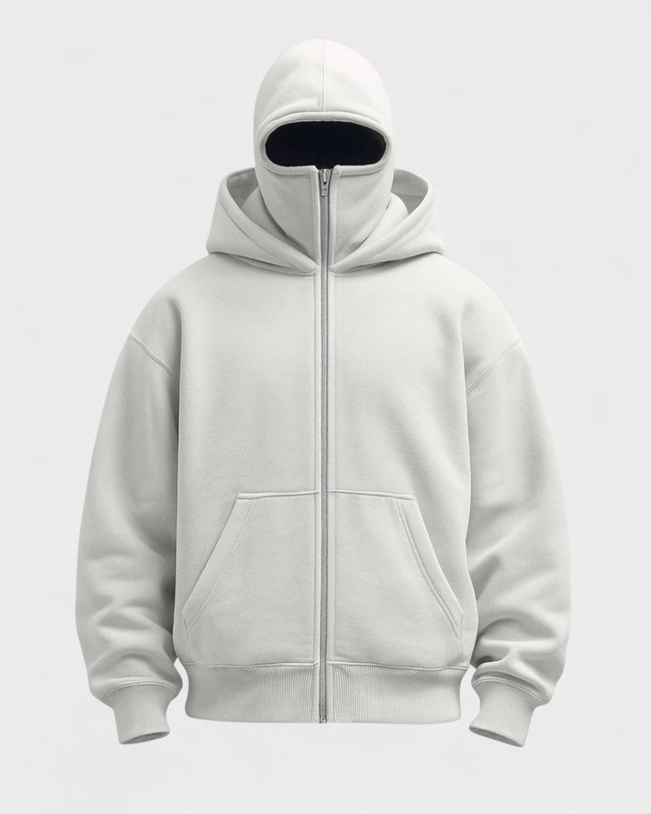 Varm unisex hættetrøje med fuld lynlås i blød fleece. Komfortabel og moderne til koldt vejr.