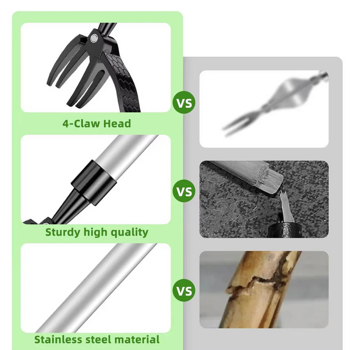 Nem og effektiv stående ukrudtsfjerner til alt havearbejde, med ergonomisk design og stærke materialer.