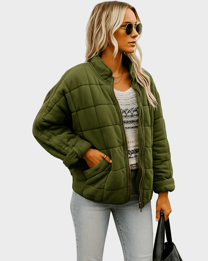 Stilfuld dame letvatteret jakke. Komfortabel, letvægts design perfekt til forår, efterår og mild vinter.