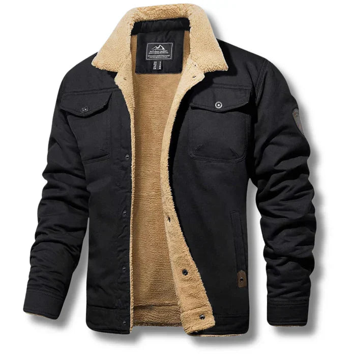 Stilfuld herre bomberjakke i sort, perfekt til efterår og vinter. Moderne design og komfortabel pasform.