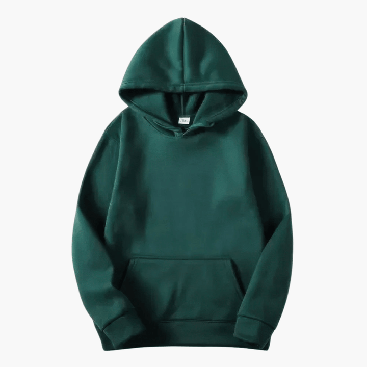 Praktisk kængurulomme på den varme og komfortable herre sweatshirt – ideel til hverdagen.