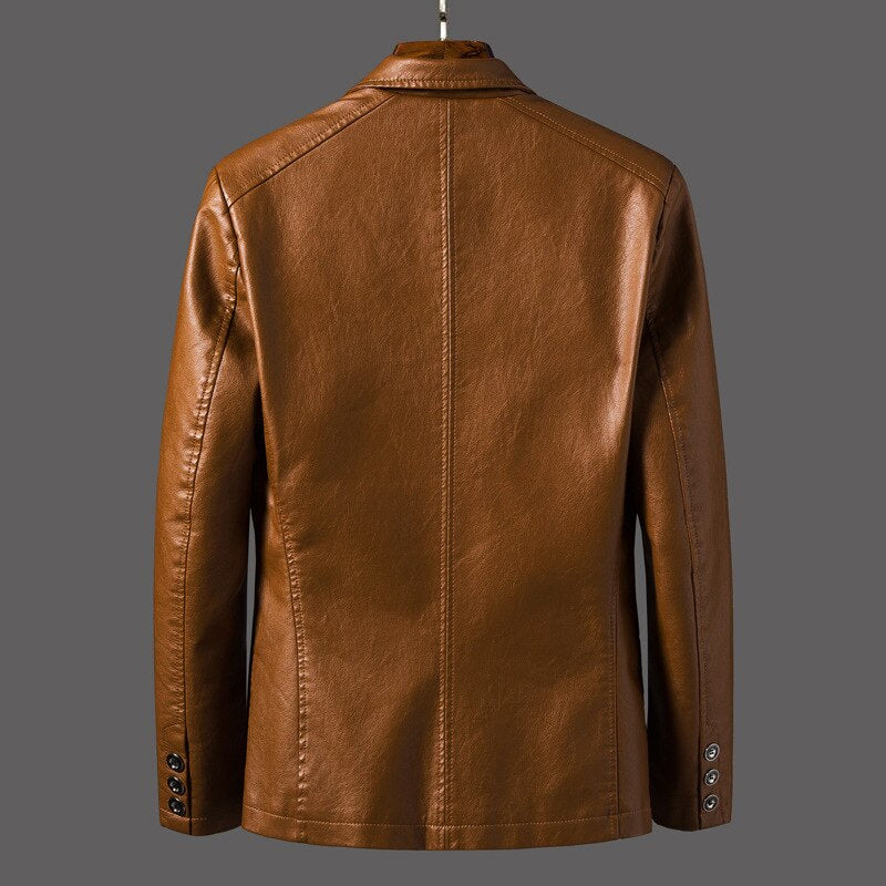 Elegant brun herrejakke; perfekt til den moderne mand, der søger tidløs stil og smart urban komfort.