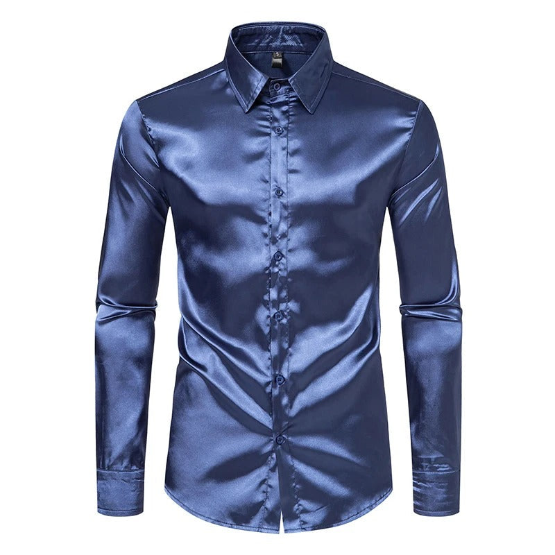 Stilfuld langærmet herreskjorte til enhver lejlighed. Perfekt til business casual og fritid.