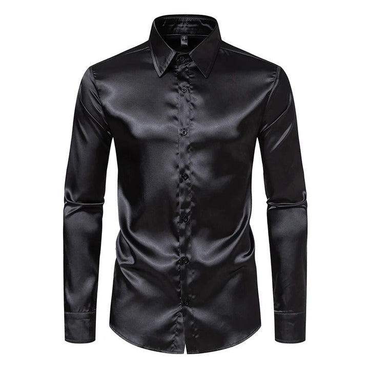 Herreskjorte med lange ærmer til alle sæsoner. Stilfuld og komfortabel til både formelle og afslappede looks.