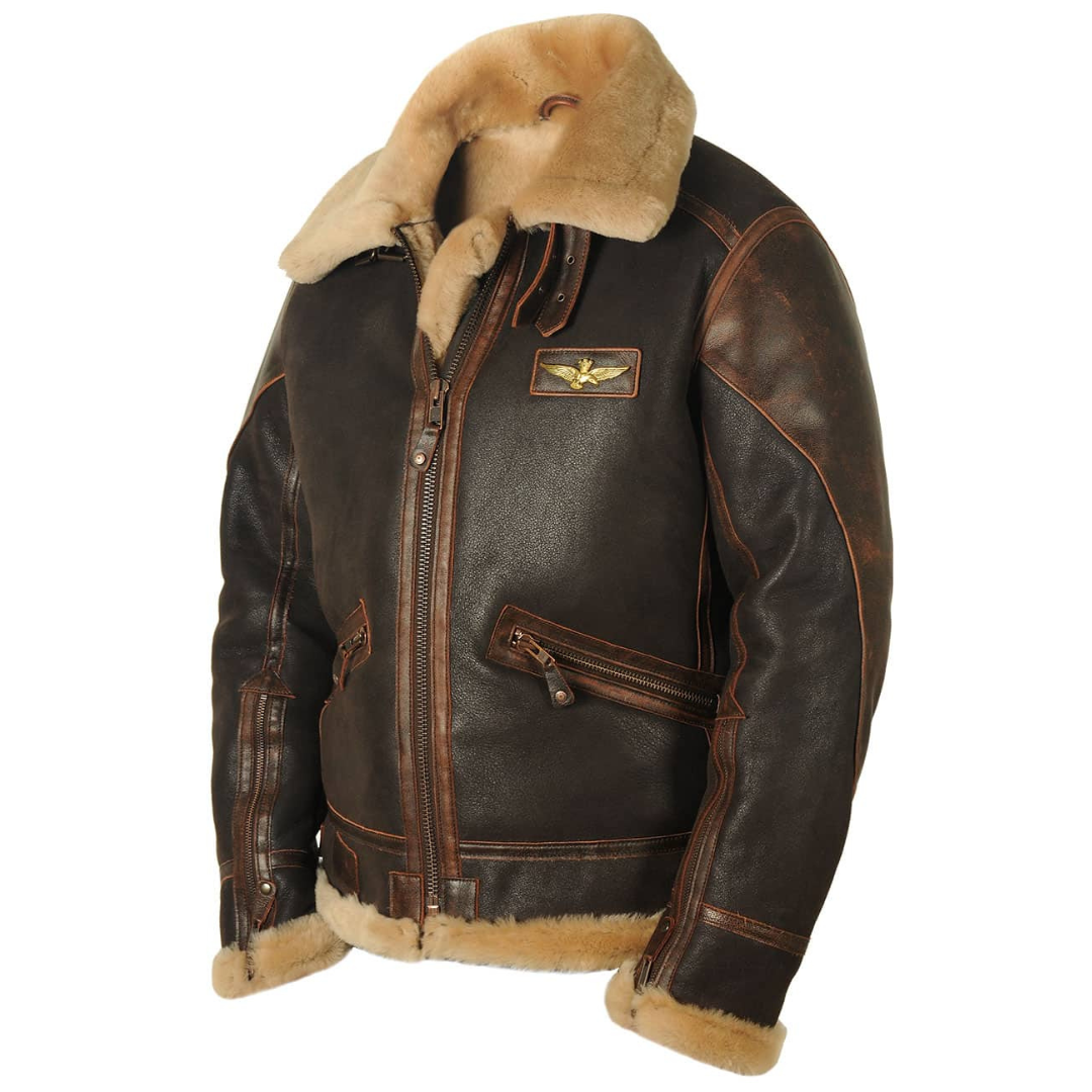 Herre pilotjakke i aviator-stil, med moderne detaljer, der fremhæver et maskulint og tidløst look.
