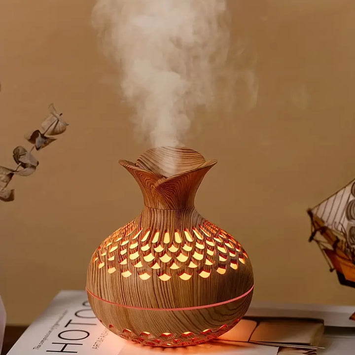 Alsidig duft diffuser & luftfugter forbedrer indeklimaet, perfekt til aromaterapi og stemningslys.