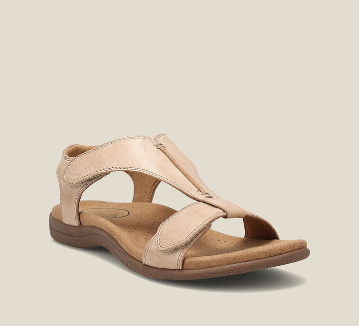 Elegante gule dame sandaler med bløde, justerbare remme og åben tå, perfekt som stilfuldt sommerfodtøj.