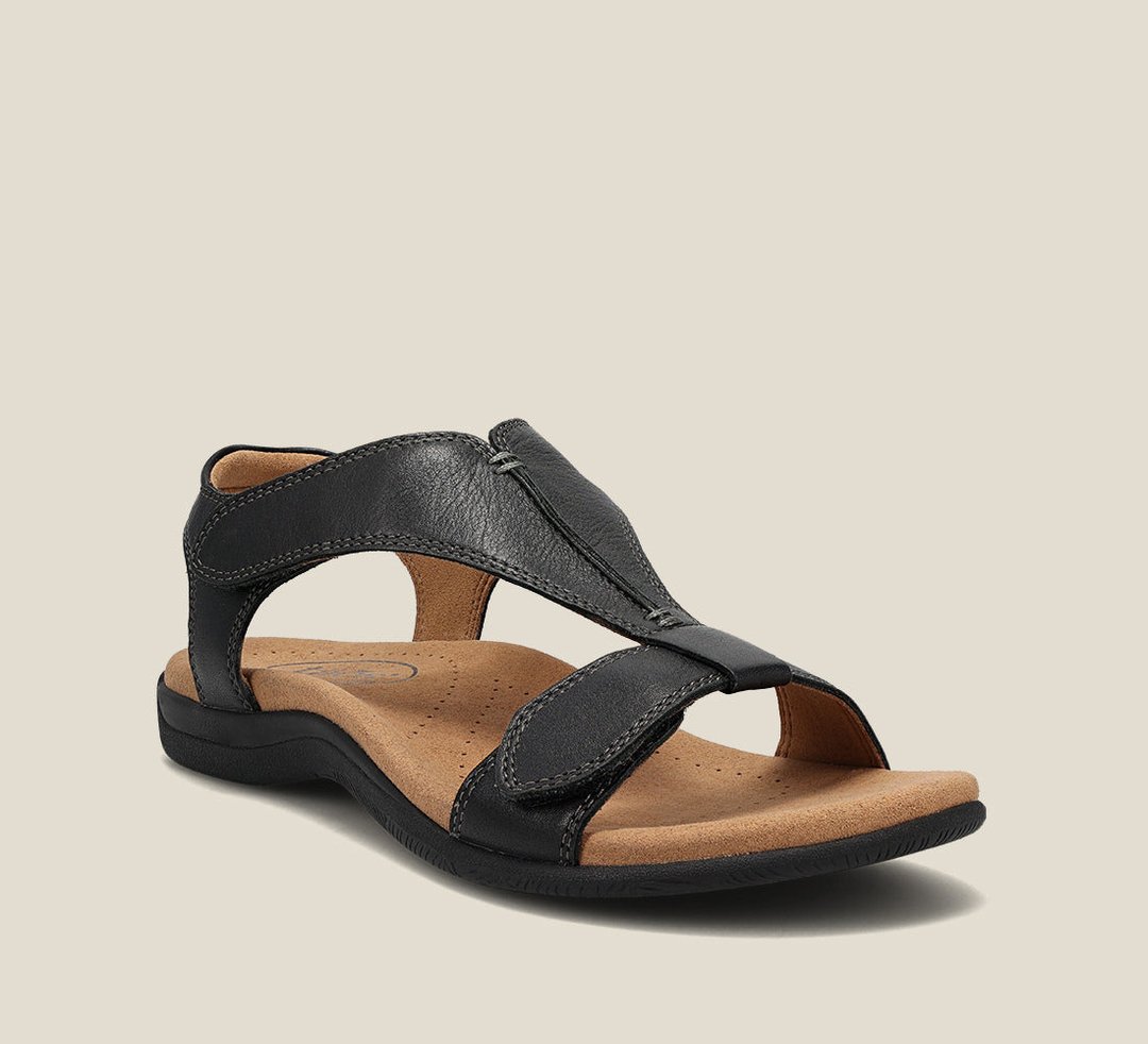 Dame sandaler på fod. Komfortable og stilfulde ortopædiske hverdags sandaler, der giver støtte hele dagen.