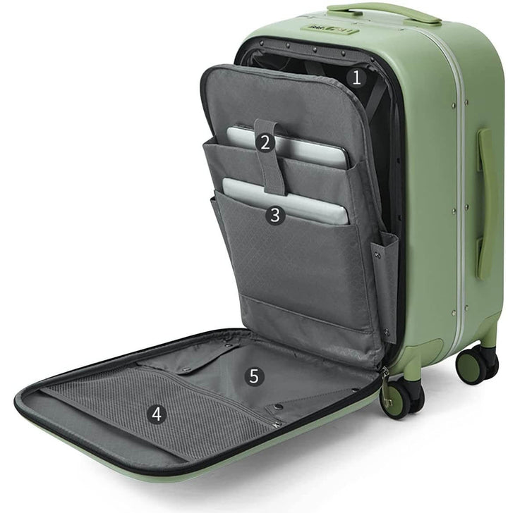 En Navisphere spinnerkuffert med lydsvage 360-graders hjul. Robust hardcase med bekvem frontadgang.