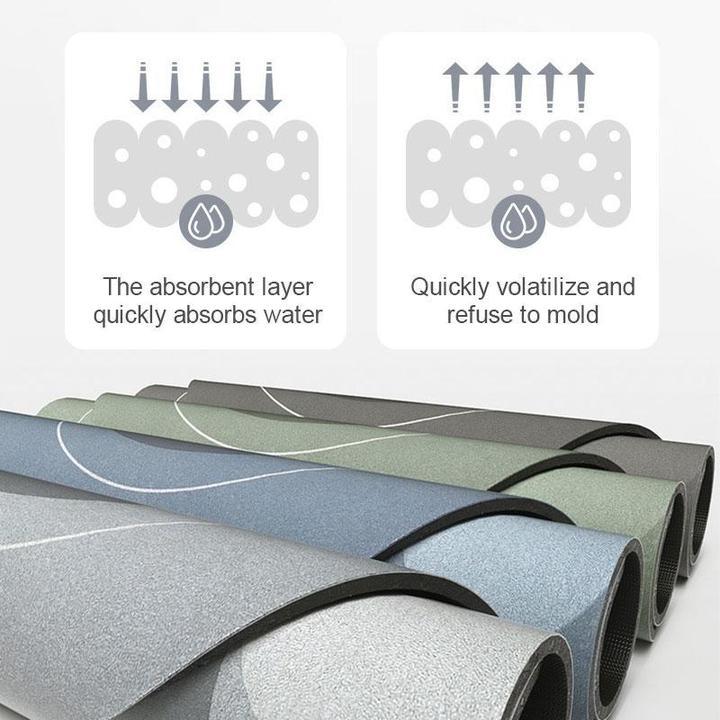 Komfortabel bademåtte, superabsorberende for tørre fødder i hjemmet.