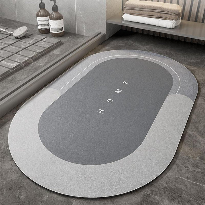 Innovativ superabsorberende bademåtte. Essentiel for et tørt og sikkert badeværelse.