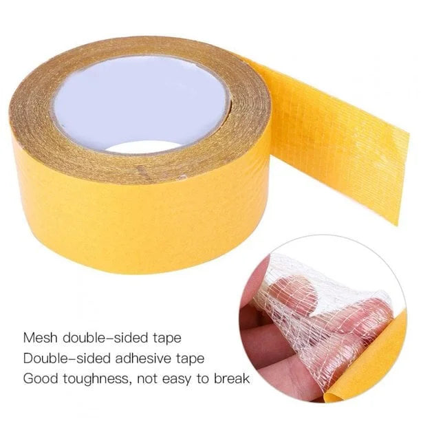 Billede af SureStick Pro dobbeltsidet tape med fokus på dets stærke og rodfri klæbeevne.