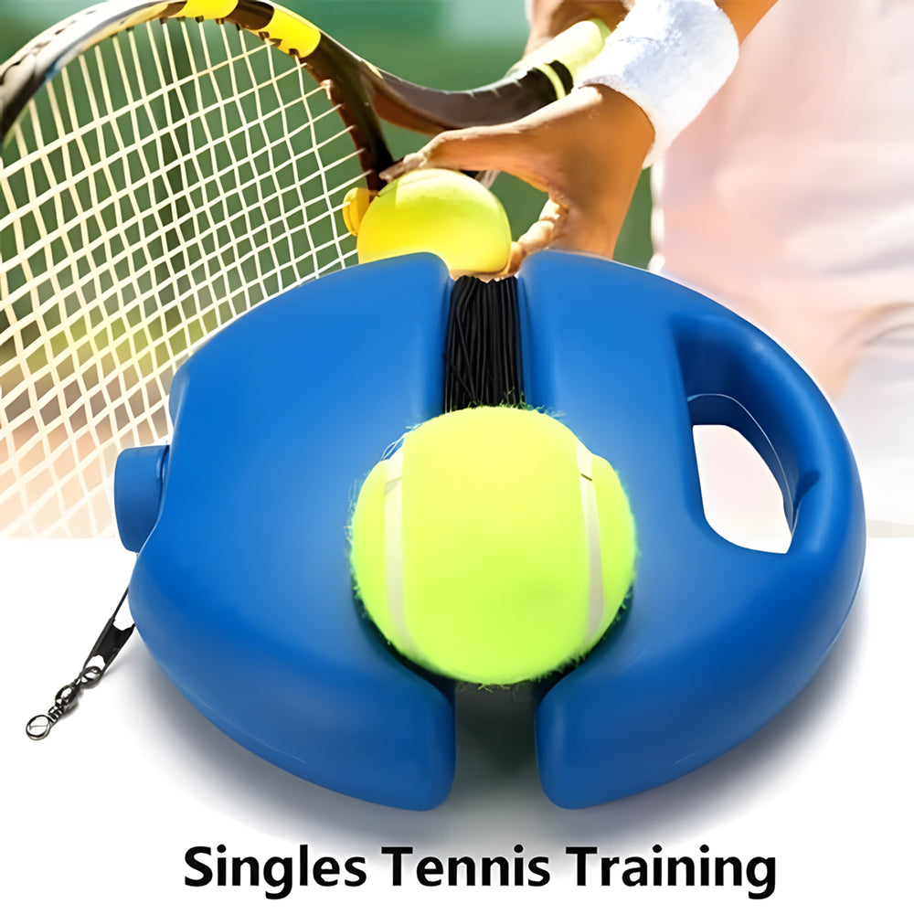 Kompakt og bærbar tennis træner til solo træning. Let at transportere og opbevare. Godt udstyr til sport.