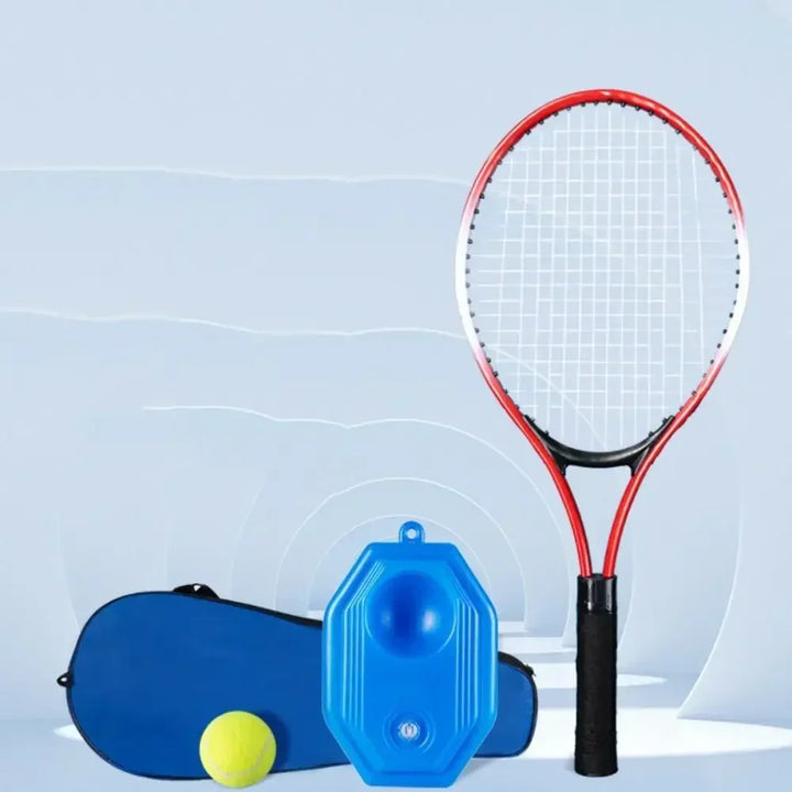 Tennissæt til børn med ketsjer og opspringstræner; ideelt sportsudstyr for tennis begyndere og udendørsleg.